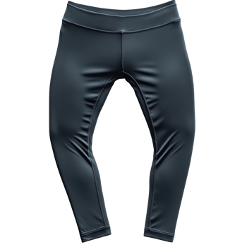 Athletic Black Leggings with Breathable and Flexible Material Isolated on Transparent Background png