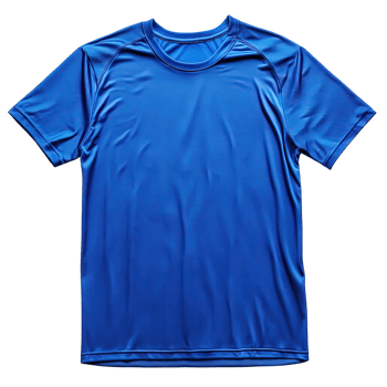 Blue Sports T-Shirt Made from Breathable and Quick-Dry Fabric Isolated on Transparent Background png