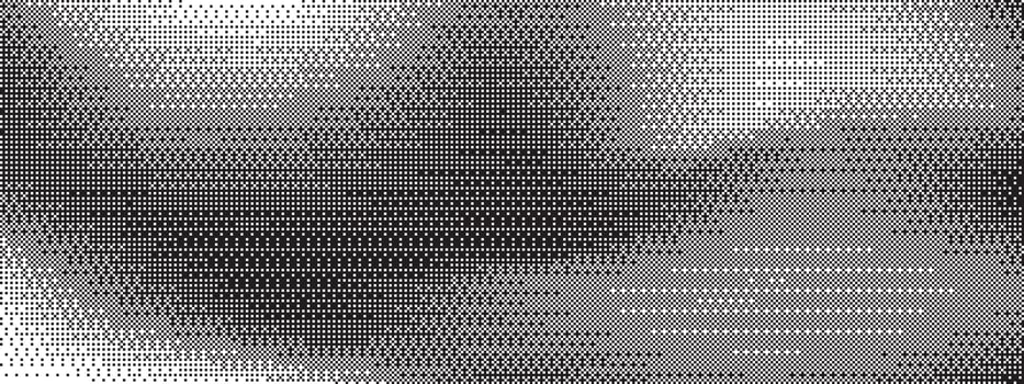Black and white gradient background with abstract texture. Glitch effect and noise, featuring a pixelated pattern and bitmap distortion for a futuristic, monochrome look. vector