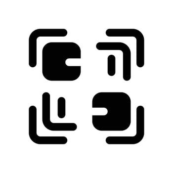 scan glyph icon. Strong and solid icon for websites and mobile apps. vector