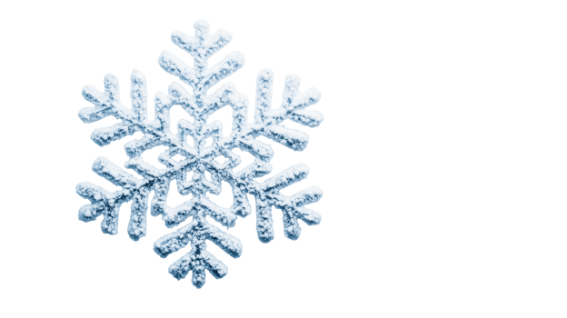 Delicate snowflake design on a transparent background png