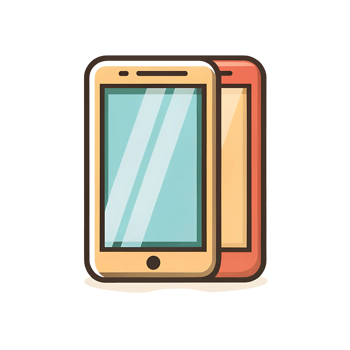 Two Smartphones Side by Side Modern Mobile Phone Technology png