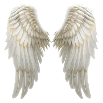 Pair of Magnificent White Angel Wings on transparent Background, Feathery Detail, Spiritual Symbolism, Heavenly ry, Graceful Flight, Divine Protection, Purity png