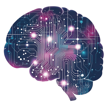 Digital Brain Circuitry Artificial Intelligence Neural Network Technology Concept png