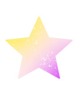 Star shape with watercolour effect png