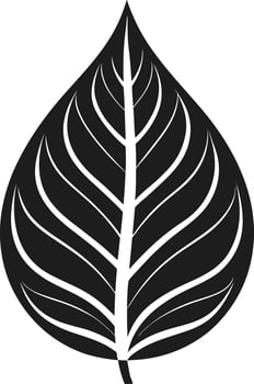 Elegant Leaf Silhouette - Eco-Friendly Nature for Earth Day vector
