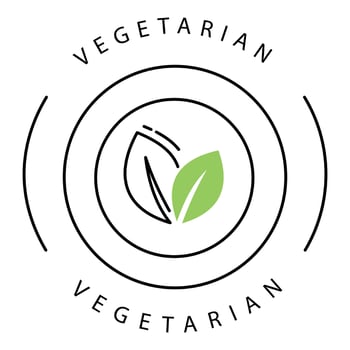 Vegetarian Healthy Lifestyle Symbol Icon Design with Editable vector