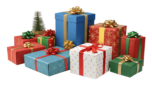 Wrapping Gift with Ribbon png