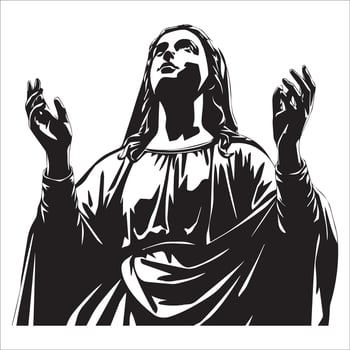 The Holy Prayer of Virgin Mary vector