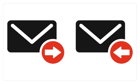 Send Message and Receive Message in red color vector