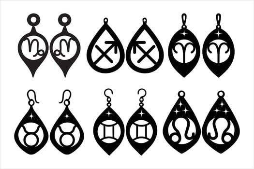 Why Astrology Lovers Adore Zodiac Sign Earrings vector