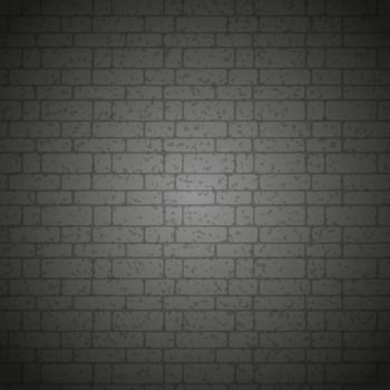 Dark brick wall pattern featuring uniform, horizontally aligned rectangular bricks vector