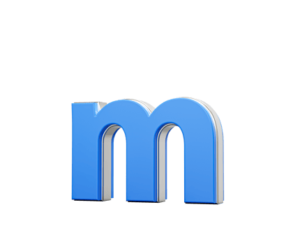 Blue Small Letter m Alphabet m Gleams With Its Sleek Modern Design With Sharp Edges 3D Illustration png