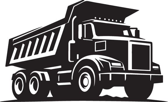 Dump Truck Illustration. vector