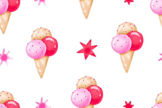 Seamless pattern with ice cream. Ice cream pink background png