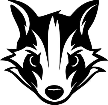 Premium Minimalist Badger Logo Design - Flat Illustration for T-Shirts, Mugs, and More - Perfect for Nature Lovers and Wildlife Enthusiasts vector