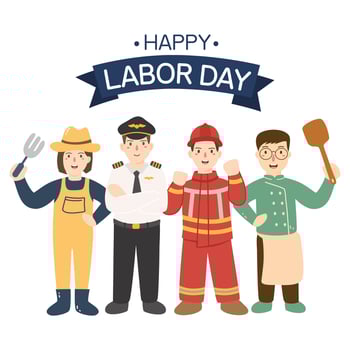 People of Various Occupations, Labor Day Concept vector