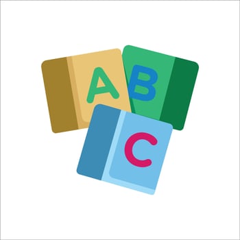 Engaging ABC Block Game vector