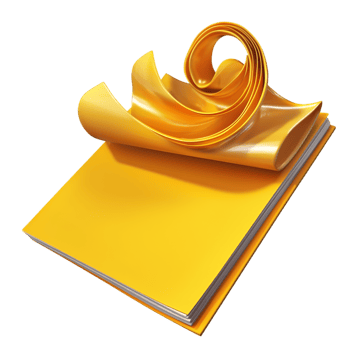 Elegant golden ribbon bow on yellow gift box for beautiful special present wrapping png