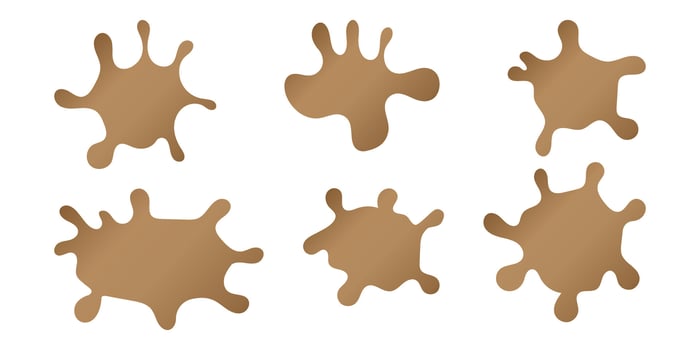 dirt stain, stain for icon, ink symbol, silhouette of stain splash, mud shape icon vector
