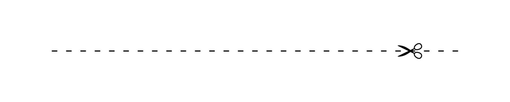 scissors on dashed line, dash line with scissors, dot outline and scissors vector