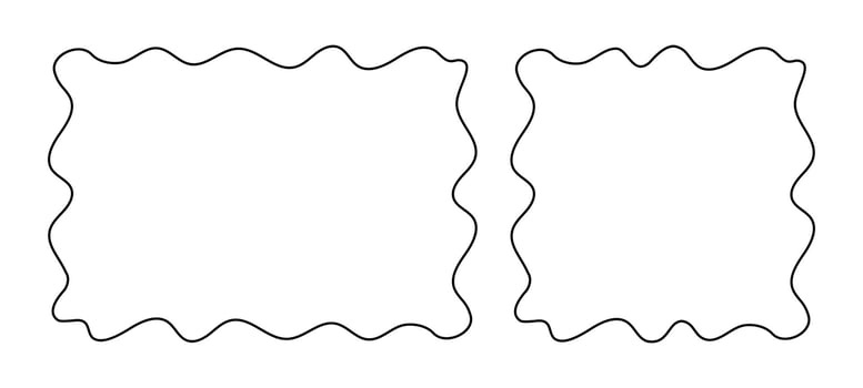 Frame Doodle art Line Hand Drawn, Picture Frame, Outline Border Frame, Scribble Frame Cute vector