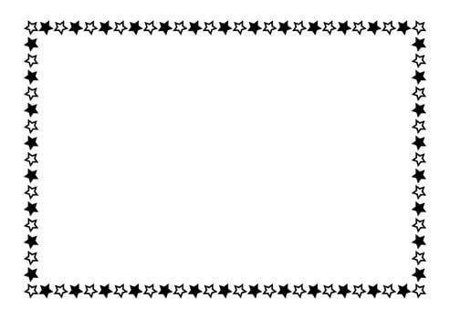 rectangle a4 frame, star border frame graphic simple, art line frame vector