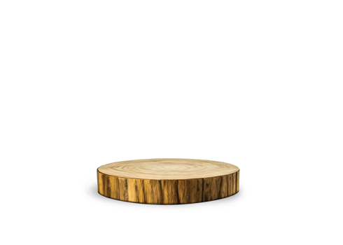 Wooden Empty Pedestal for Product Mockup on Isolated Transparent Background png