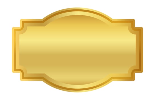 gold label frame, elegant sticker tag gold frame, label of price, badge golden for name card vector