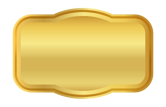 gold label frame, sticker tag gold frame, label of a price, badge gold for name card vector