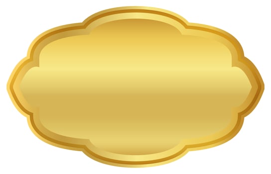 golden label frame, sticker tag gold frame, label of a price, badge gold for name card vector