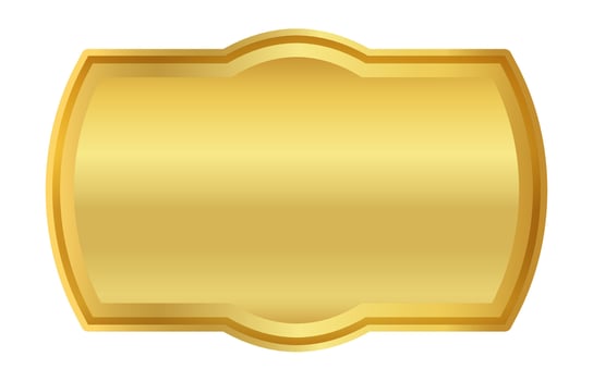 golden label frame, sticker tag gold frame, label of price, badge gold for name card vector