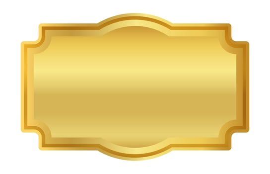 vintage gold label frame, sticker tag gold frame, label of price, badge gold for name card vector