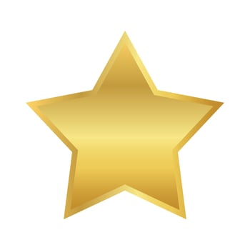 golden star, star gold icon, star sign vector