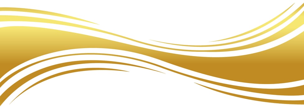 gold wave curve, gold wave corner for element, stripes ribbon golden graphic, striped gold vector