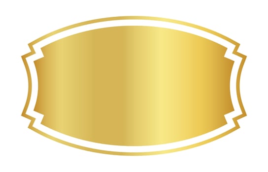 vintage golden label frame, sticker tag gold frame, label of price, golden badge vector