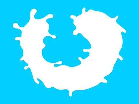 milk splash, milky splashing, milk simple shape, milk waves, milk splashes for advertising dairy products vector