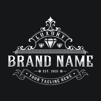 luxury ornament logo. diamond icon. for jewelry, boutiques, labels, and for products that want to look elegant vector
