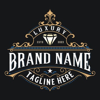 luxury ornament logo. vintage stile. for jewelry, boutiques, hotels, labels, barbers and for products that want to look elegant vector