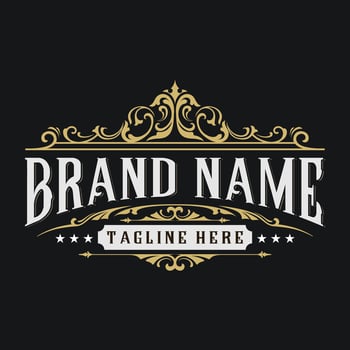 luxury ornament logo. writing in ornamental frame concept. for jewelry, boutiques, hotels, labels, barbers and for products that want to look elegant vector