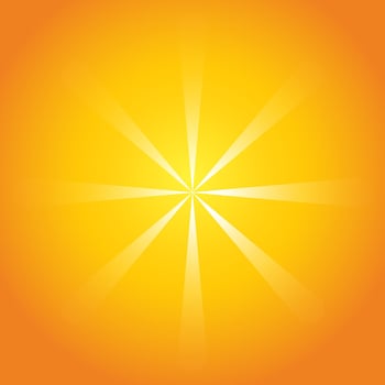 light beem transparency on orange background, sun shine, sunlight graphic vector