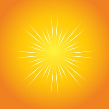 star light beem transparency on orange background vector