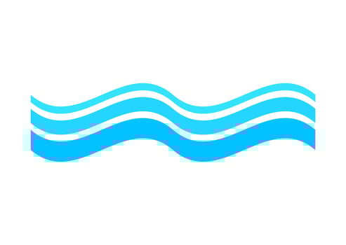 water waves line stripe, marine seamless pattern blue waves vector