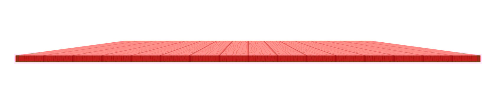 wood plank pastel red isolated on white, wood table top, table plank, wooden countertop vector
