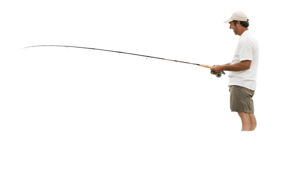 Man Fishing with a Rod Outdoor Recreation Activity Leisure Time Sportsman Holding Fishing Po png