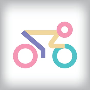 Colorful bicycle sport design with modern lines. vector