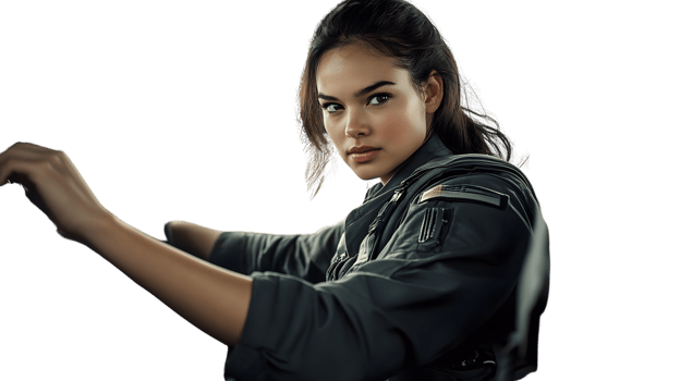 Pilot in Flight Gear Adjusting Controls with Precision and Focus png