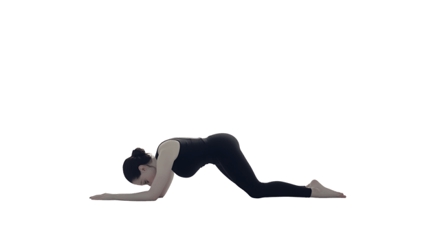 Yoga Pose Woman Practicing CatCow Stretch for Flexibility and Wellness png