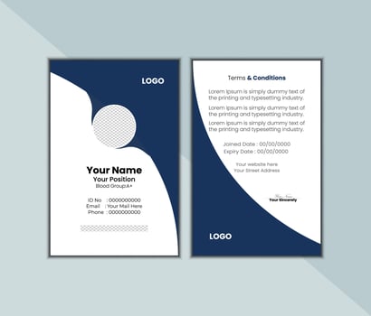 Id card design vector