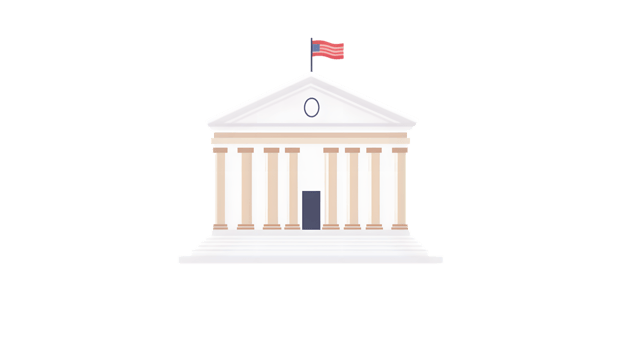 A grand structure with classical columns and a flag ideal for themes of governance law and d png